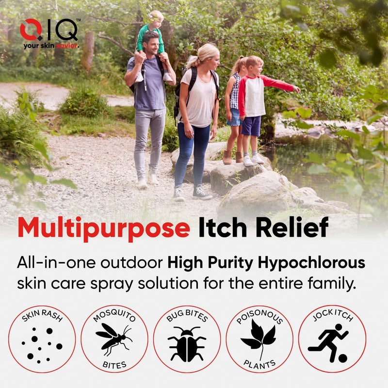 QIQ Itch Relief Spray – High Purity Hypochlorous Acid Spray, Fast Anti Itch Relief from Bug Bites, Rashes, Scrapes, Burns, and Helps Provide Relief from Eczema, Steroid & Alcohol-Free (3.4oz) - Image 1